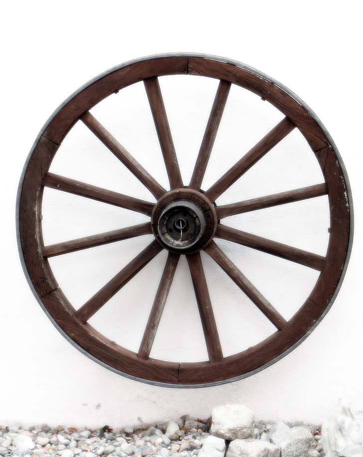 hjulet, Wagon wheel, trä hjulet, talade, RIM, nostalgi, trä hjul