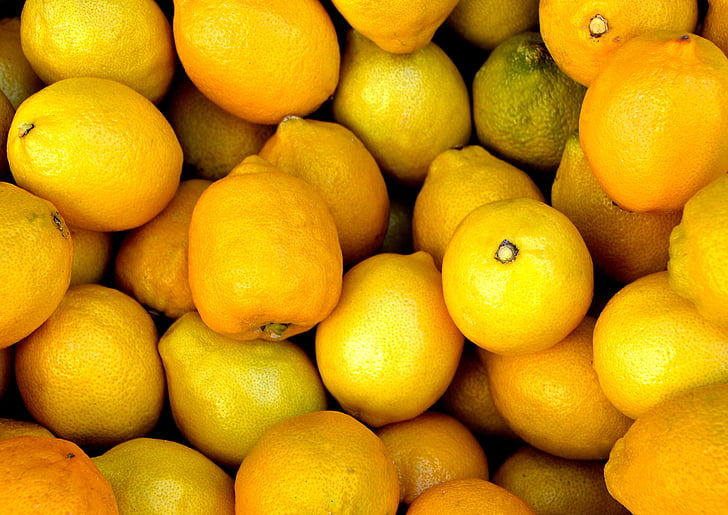 tropskega sadja, limone, zdravo, kislo, Bio, sadje, trg