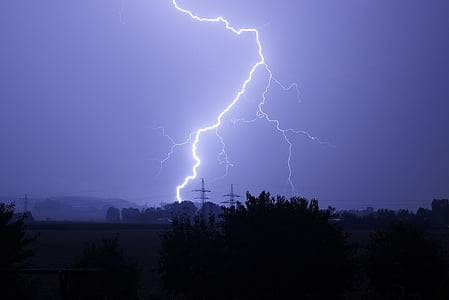 flash, electricity, thunderstorm, forward, night, sky, nature
