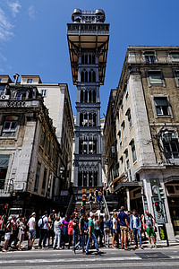 电梯, 里斯本, 葡萄牙, 欧洲, 旧城
