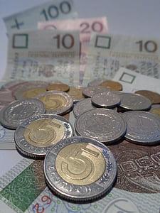 コイン, ユーロ紙幣, お金, 支払う, コイン, ダイム, 金融