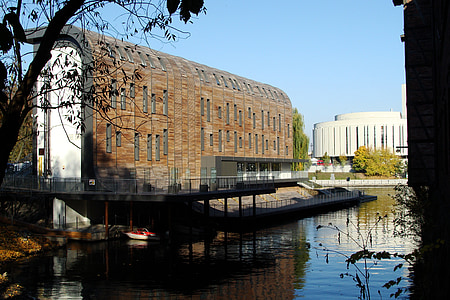 Marina, haven, Bydgoszcz, vand, arkitektur, Canal