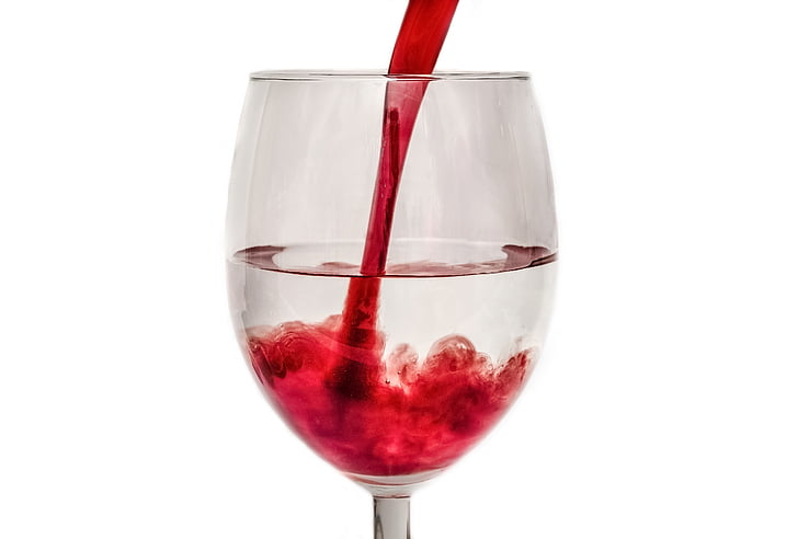 glass, pouring, red, red wine, soda, water, wine
