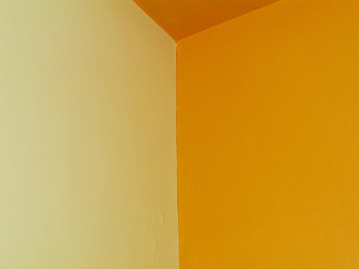 edge, room, color combination, wall, yellow, white