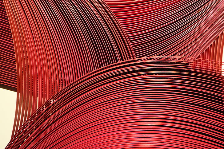 bambus, tkané, Farba, červená, vzor, abstraktné, pozadia
