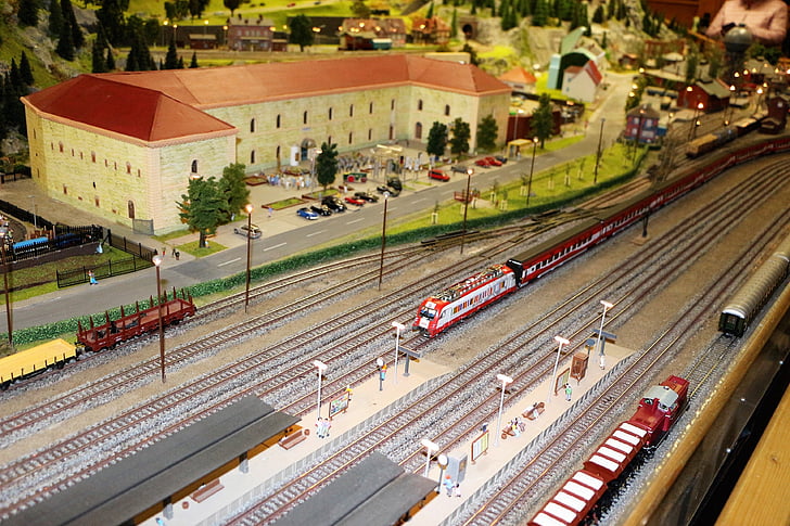 τρένο μοντέλο, σιδηροδρόμων, κλίμακα h0, ατμομηχανή, παιχνίδια, ατμομηχανή ατμού, Πρότυπος σιδηρόδρομος