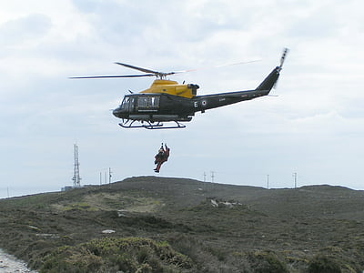 helikopter, mentési, Anglesey, sürgősségi, légi jármű, repülő