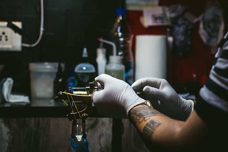 umelec, tetovanie, kreatívne, tattooist, tetovanie, stroj, móda