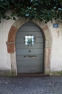 foran døren, hus indgangen, Middelhavet, døren, indgangsdøren, hjem, facade