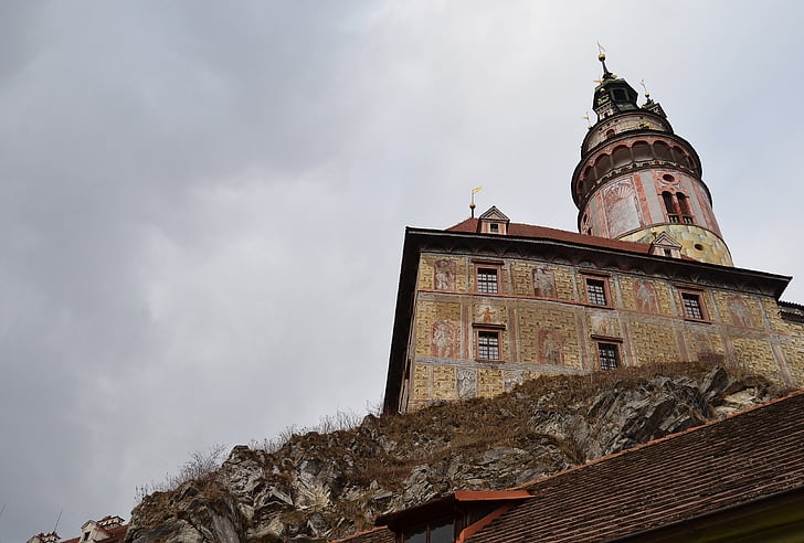 Castillo, Checa krumlov, Torre, arquitectura, Iglesia, historia, lugar famoso