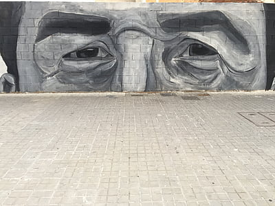 Street-art, Blick, Wandbild