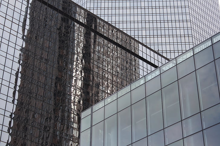 vidro, edifícios, arquitetura, centro da cidade, reflexões, Charlotte nc, urbana