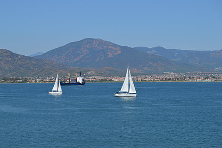 Sea, Turkki, vuoret, maisema, Yachts, Resort, kesällä