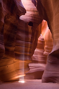Antelope canyon, Canyon, sand, carving, erosjon, vann, isbre