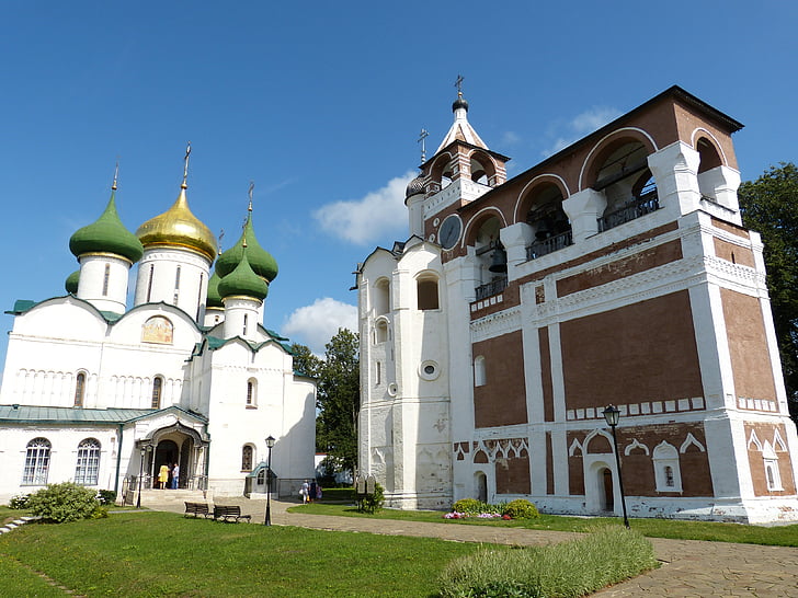 Oroszország, Suzdal, arany gyűrű, ortodox, templom, kupola, hisz