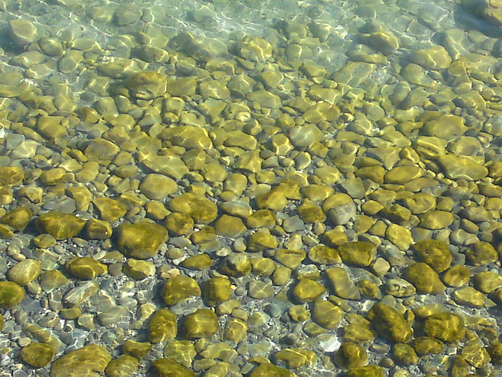 Lago, pedras, seixo, água, transparente, Ripple, leito do Rio