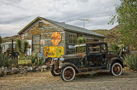 汽车, 亚利桑那州, 古董, 存储, 商店, 老人, 汽车