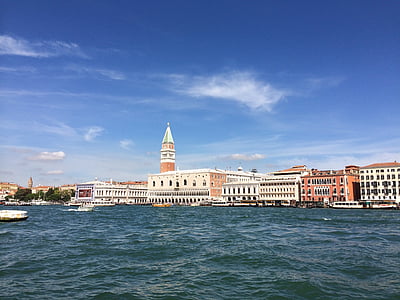Venecia, Palacio Ducal, canal, Venecia - Italia, Italia, arquitectura, lugar famoso