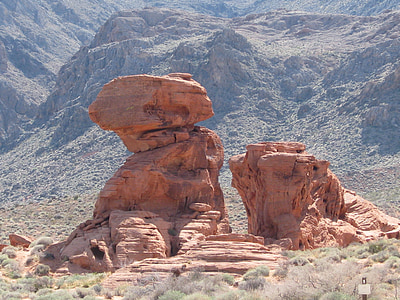 Nevada, dolinie ognia, czerwonych skał, dekoracje, formacja skalna, Atrakcja turystyczna