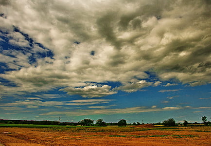 landscape, cloud, earth, nature, field, sky, summer