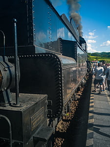 Lokomotive, Ausschreibung, die Plattform, Rauch, Land, mašina, historische