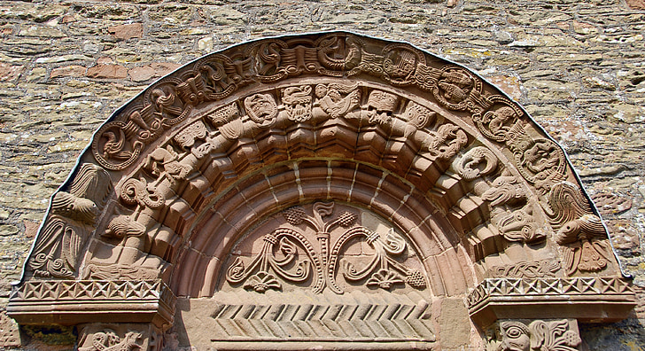 Kilpeck, Церковь, дверной проем, резьба, средневековый, Архитектура, Старый