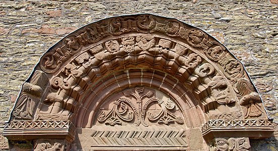Kilpeck, Gereja, pintu, ukiran, abad pertengahan, arsitektur, lama