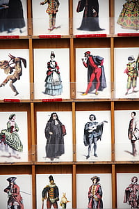 razglednice, Kostumi, Benetke, karneval, okrašena