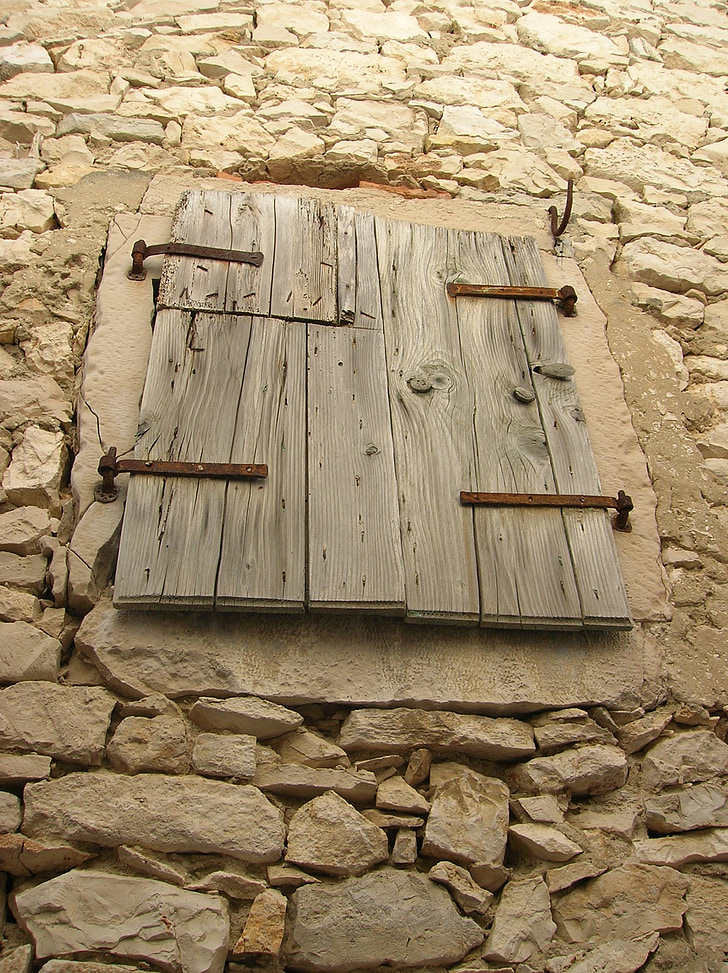 jendela, Kroasia, Pulau Susak, rumah, arsitektur, eksterior, dinding