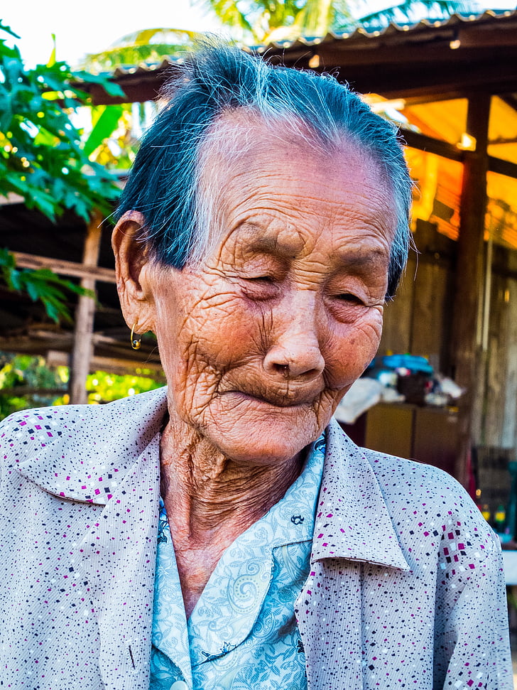 woman, old, thailand, theyneed face, portrait, senior Adult, people
