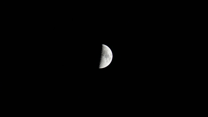Луната, нощ, тъмно, Черно