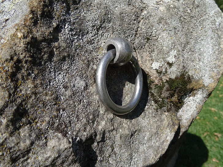 eyelet, metal, mount, ring, metal ring, stone, fix