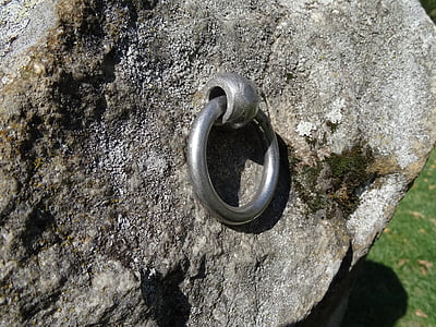 ilhó, metal, Monte, anel, anel de metal, pedra, Fix