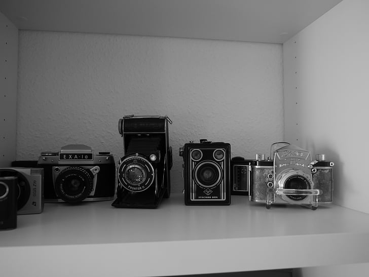 diafragma, alb-negru, marcă de brand, aparat de fotografiat, Echipament camera, clasic, diferenţele