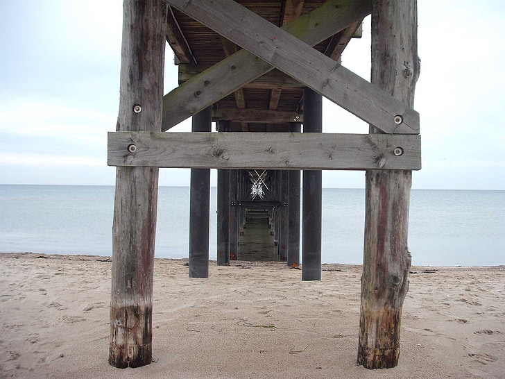 веб, мне?, Балтийское море, на берегу моря, weissenhäußer Бич, пляж, Вуд - материал