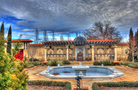 hrad, Botanická záhrada, Missouri, St louis, USA, Amerika