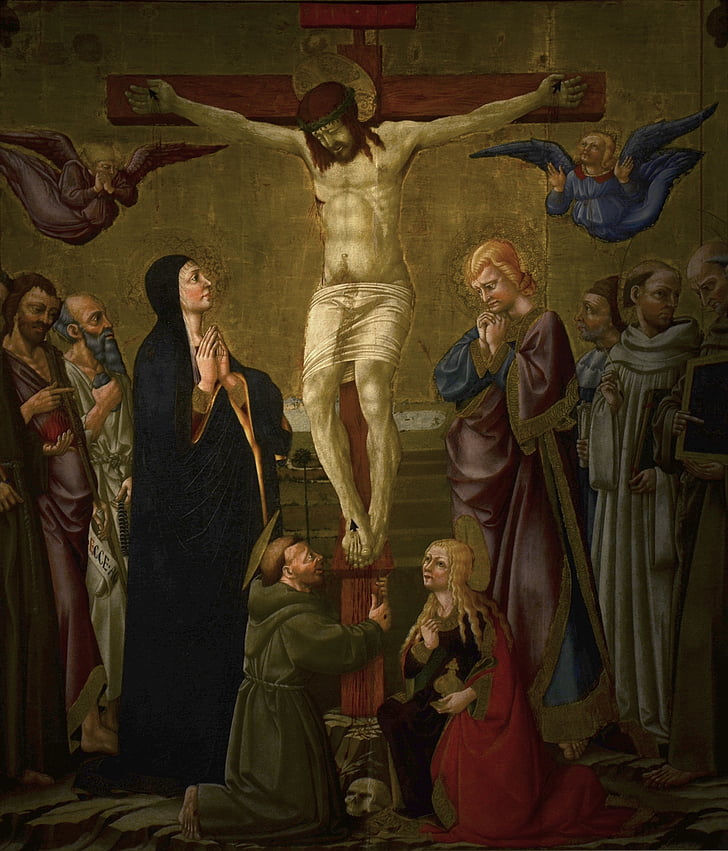 Italija, Florencija, tapyba, Bažnyčios san francesco, Renesanso, Kristus ant kryžiaus