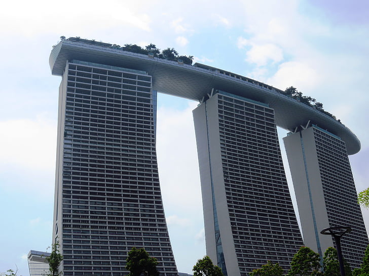 Singapore, Marina bay, gebouw, Hotel