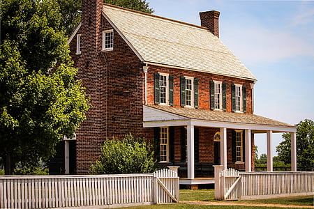 Appomattox tiesas nams, kalna kroga āboliņš, ASV Nacionālais parks, Amerikas pilsoņu karš, vēsturisko ēku, muzejs