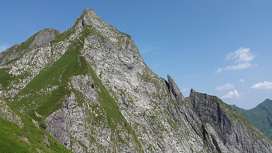 Höfats, Allgäu, Grasberg, herbe raide, Alpes d’Allgäu, alpin, paysage