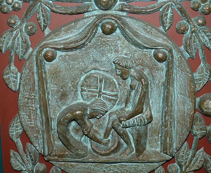 door, portal, bronze, historically, bible, image, artwork
