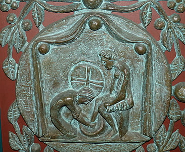 porta, Portal, bronze, Historicamente, Bíblia, imagem, arte-final