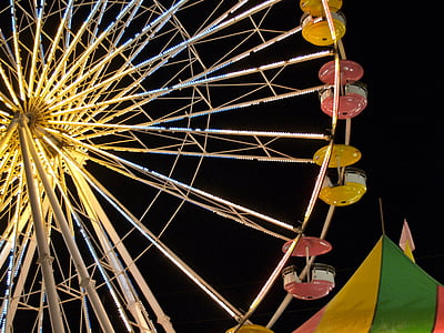 Hội chợ, Faire, Big top, Carnival, vui vẻ, Ferris wheel, bánh xe