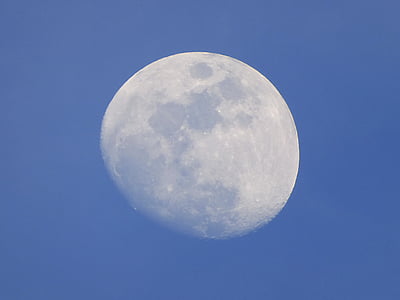 Lluna, dia de la lluna, cràters, detall, Lluna del cel, cel, cercle