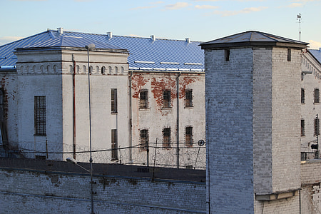 Läti, Daugavpils, vangla, arhitektuur, lahter, kinnipidamise, valvega