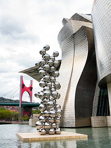Bilbao, Guggenheim, Museo, obra de arte, escultura, arquitectura, Museo de arte