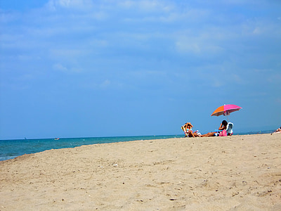 beach, sea, sand, sun, girl, women, leisure