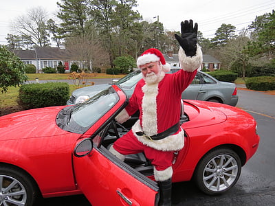 ông già Noel, bộ râu, kỳ nghỉ, Giáng sinh, Xmas, St nikolaus, xe hơi
