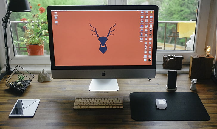 яблуко, Mac, комп'ютер, робочий стіл, миші, клавіатура, планшет
