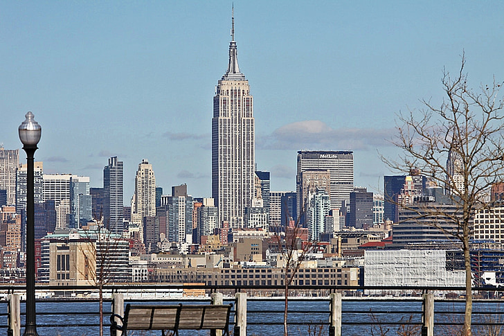 Manhattan, Nowy Jork, wieżowca Empire state building, Wieża, Architektura, Skyline, Midtown